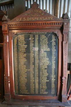 Honour board with list of past presidents from 1884/5 to 1970 Image source: Footscray Historical Society